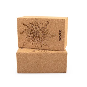 RDX D2 Cork Yoga Block Non-Slip Brick Kork