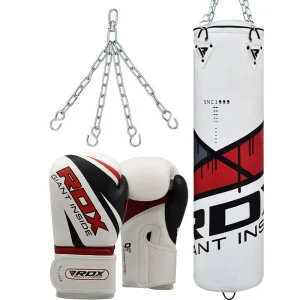 RDX F7 Ego Boxsack Training mit Handschuhe Set in Kunstleder